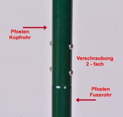 Zaunpfosten rund für Maschendrahtzaun